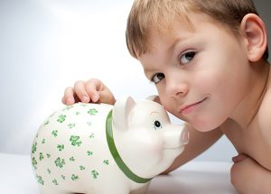 Kids And The Piggy Bank